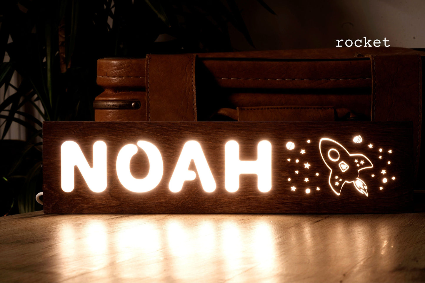 Personalized Baby Gift - Baby Name Sign - Wooden Night Light Nursery Above Bed - Birth Announcement - Baby Name Wall Decor - Newborn Sign