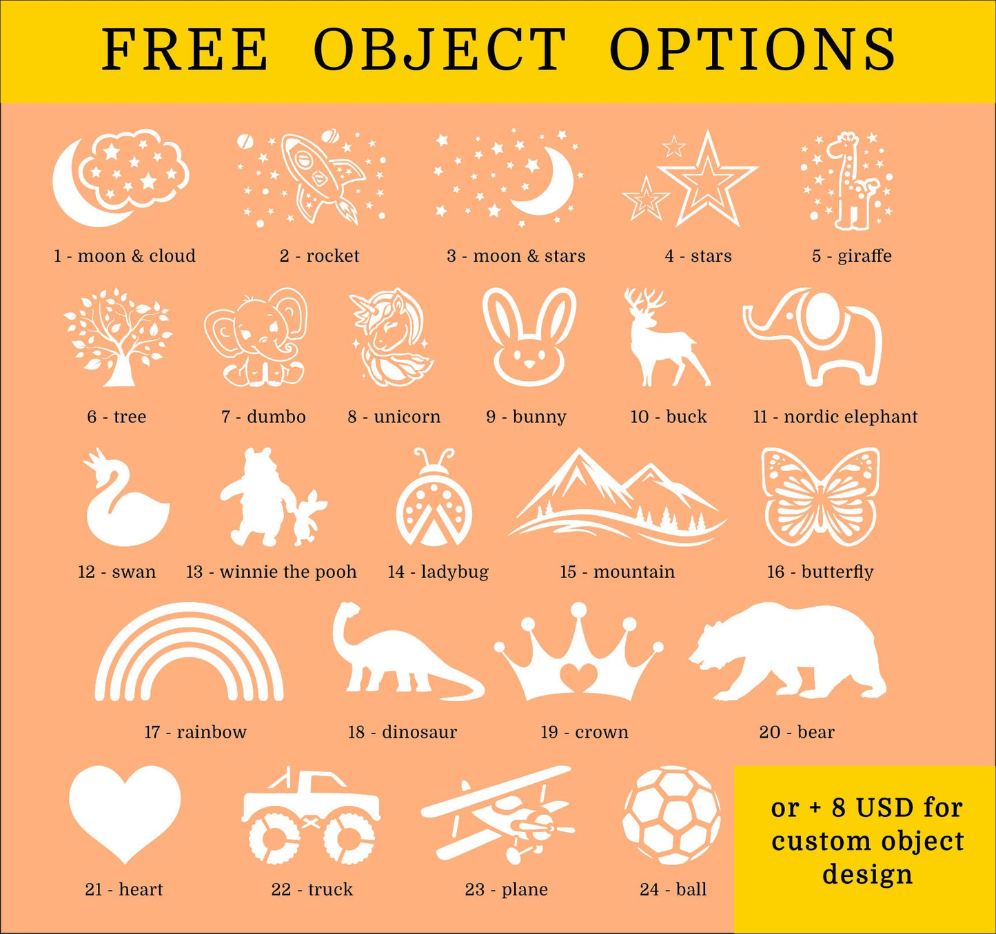 Personalized Baby Gift - Baby Name Sign - Wooden Night Light Nursery Above Bed - Birth Announcement - Baby Name Wall Decor - Newborn Sign