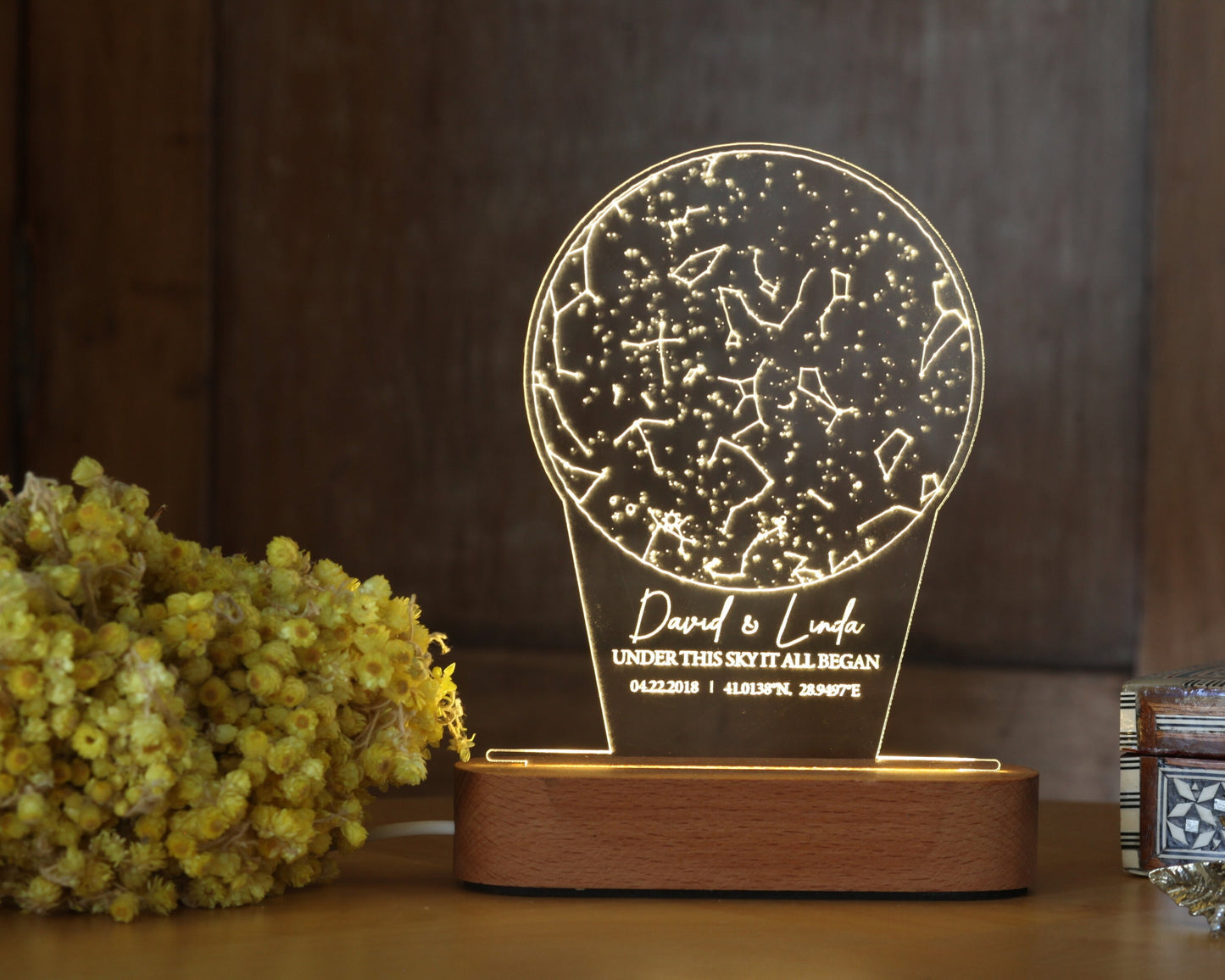 Star Map Night Light for Mother Wife Girlfriend Husband