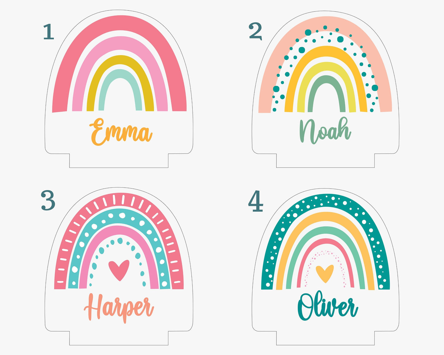 Custom Rainbow Kids Room Nightlight - Rainbow Nursery