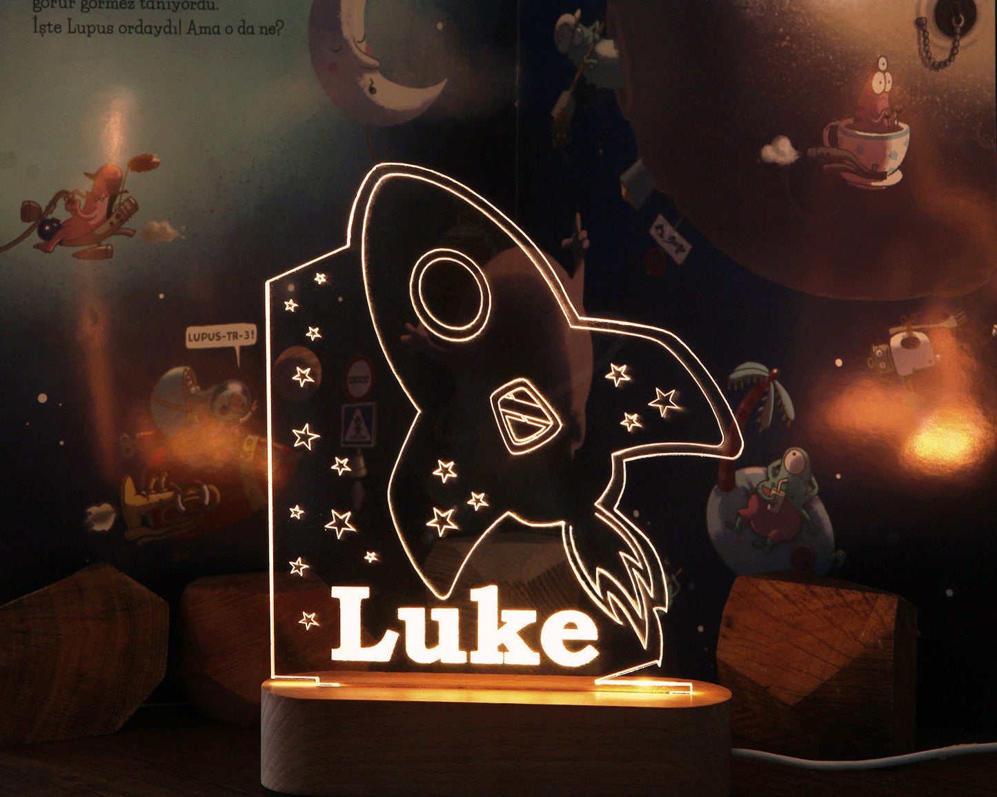 Custom Name Light Night Gift for Kids - Baby Name Light