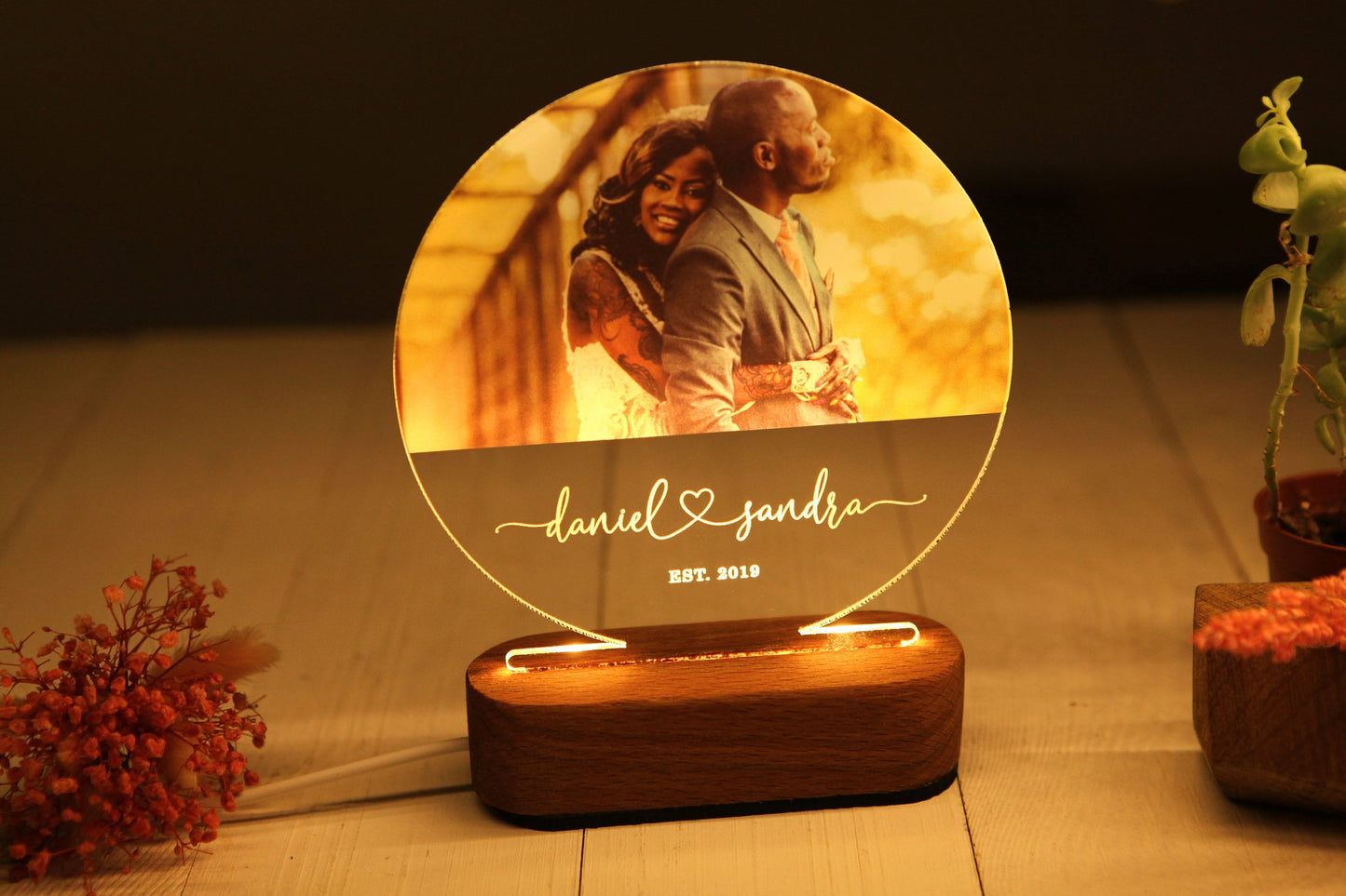 Personalize Gift with Photo Light - Anniversary Gift for Partner