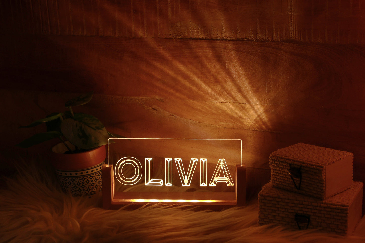 Led Desk Light Plate Personalized Est Ornament Office Desk Decor