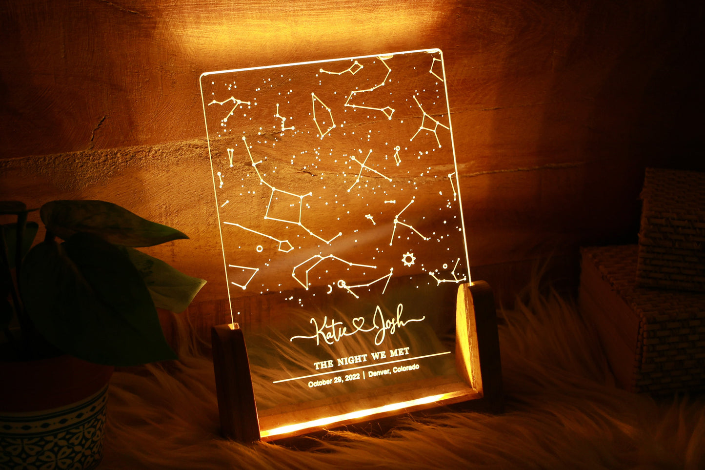 Custom Constellation Star Map Night Light for Mother Wife