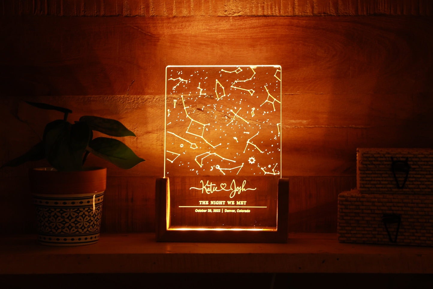 Custom Constellation Star Map Night Light for Mother Wife