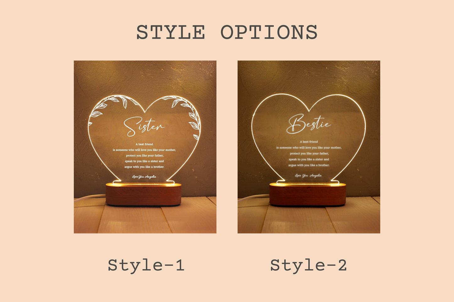 Personalisiertes Geschenk für die Schwester - Schwestergeschenk - Geschenk für die beste Freundin - Geburtstagsgeschenk der Schwester