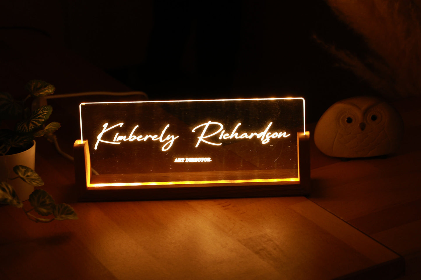 Personalisiertes Schreibtisch-Namensschild - Bürodekor für Männer