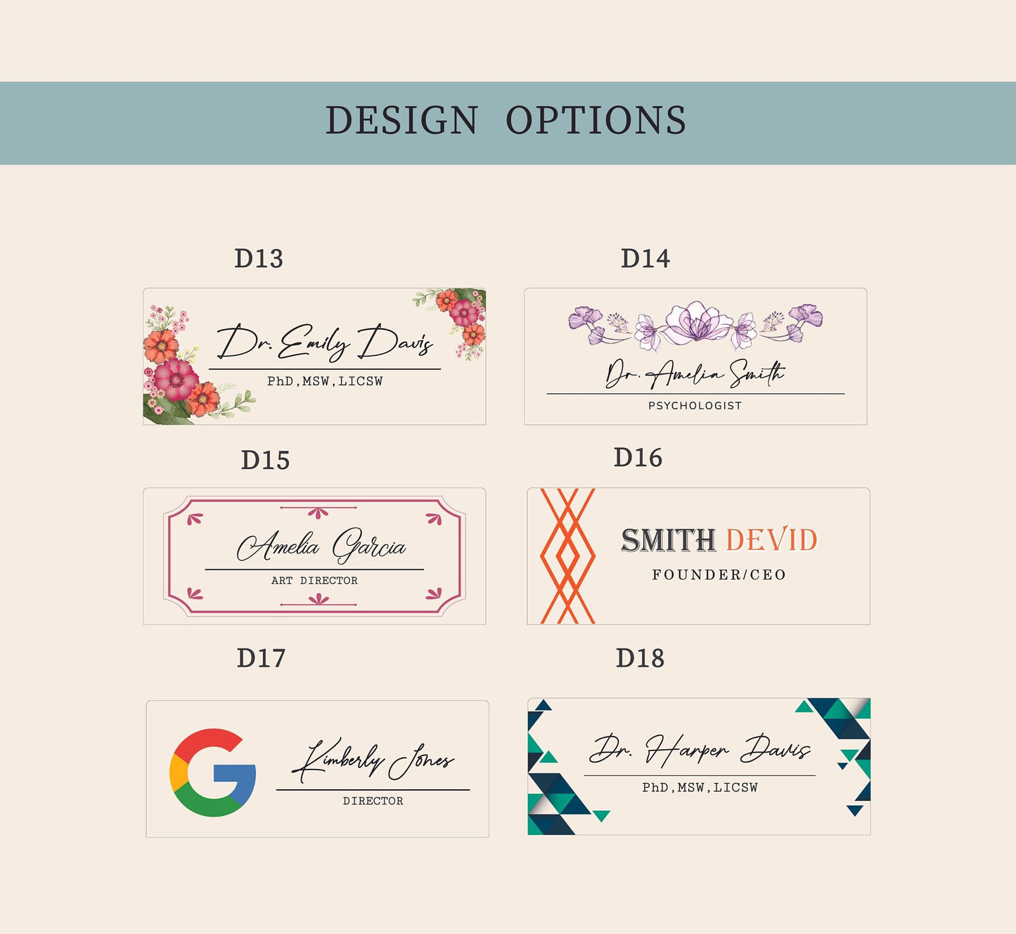 Personalisiertes Schreibtisch-Namensschild mit Holzsockel