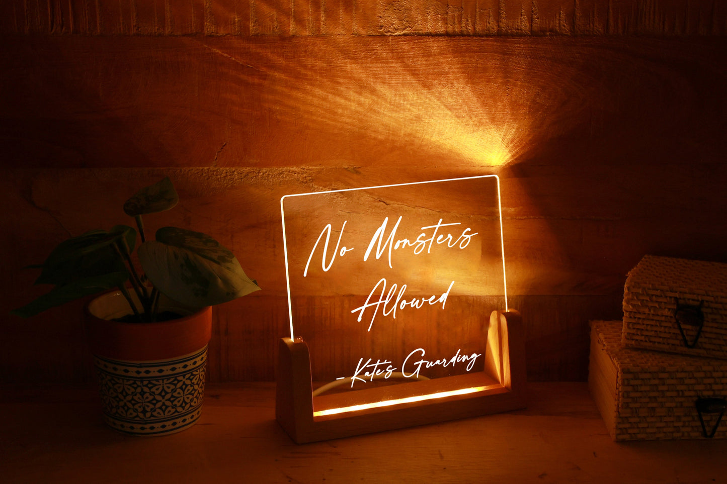 Personalisiertes Nachtlicht mit Botschaft - Kinderzimmer Dekor - Personalisierte Kindergeschenke