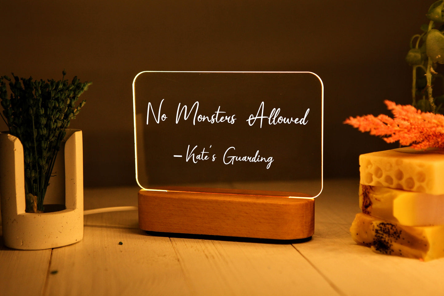 Personalisiertes Nachtlicht mit Botschaft - Geschenk für Nichte - Tante - Geschenke zum 3., 4. und 5. Geburtstag