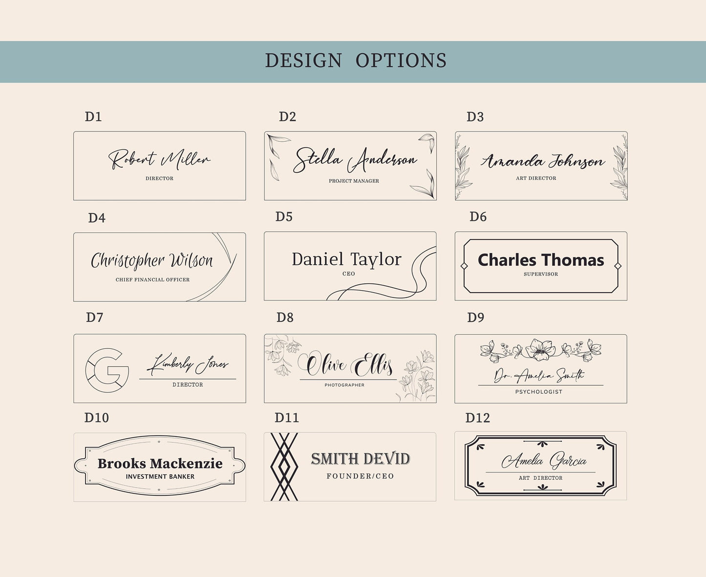 Personalisiertes Schreibtisch-Namensschild - Bürodekor für Männer