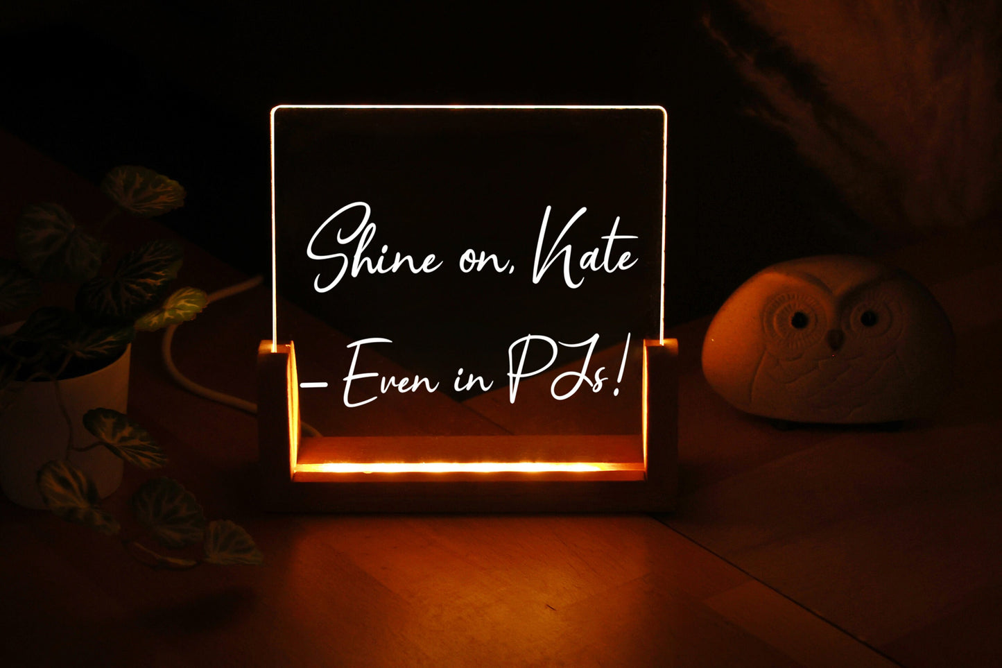 Personalisiertes Nachtlicht mit Botschaft - Kinderzimmer Dekor - Personalisierte Kindergeschenke