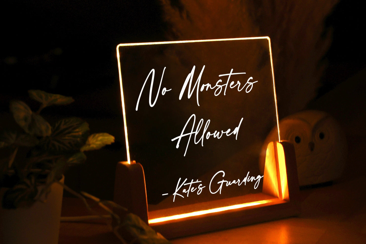 Personalisiertes Nachtlicht mit Botschaft - Kinderzimmer Dekor - Personalisierte Kindergeschenke