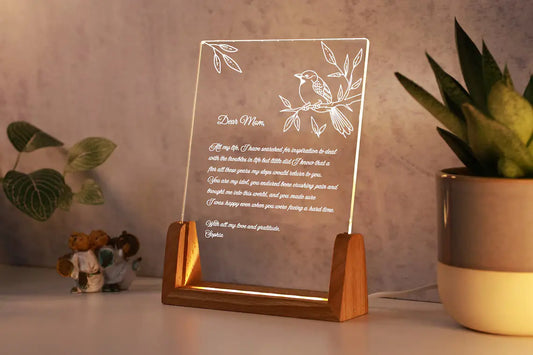 Personalized Hand Written Night Light, Custom Gift for Mom, Best Mom Gift, Gift for Mum, Mothers Day Gift Ideas,Mama Mommy Mum Birthday Gift