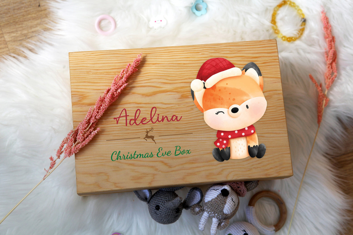 Custom Wooden Christmas Eve Box - Baby Boy Gifts - Keepsake Box - Christmas Box - Gift for Nephew - Gift for Baby - Christmas Gifts for Kids