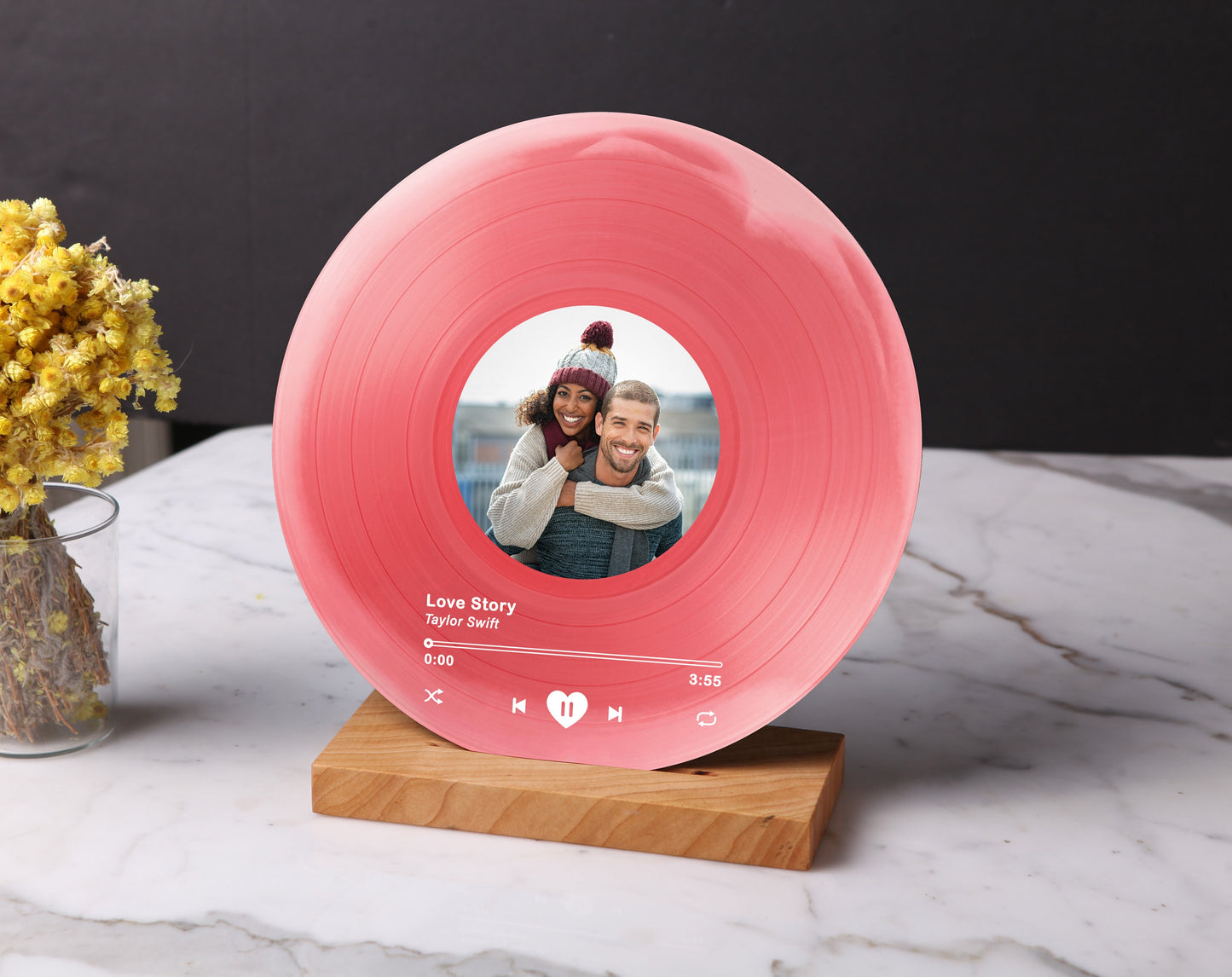 Song Personalized Plaque with Photo - Plaque With Stand - Mom Birthday Gift - Music Gift for Mom - Best Mama Gift - Gift for Mommy, Mum