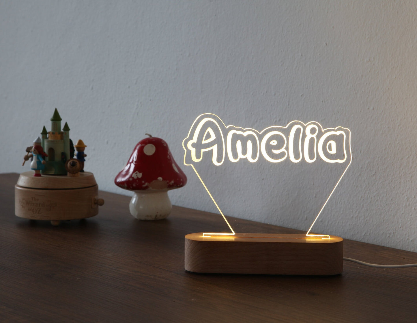 Personalized Plexi Night Light with Name - Nursery Decor