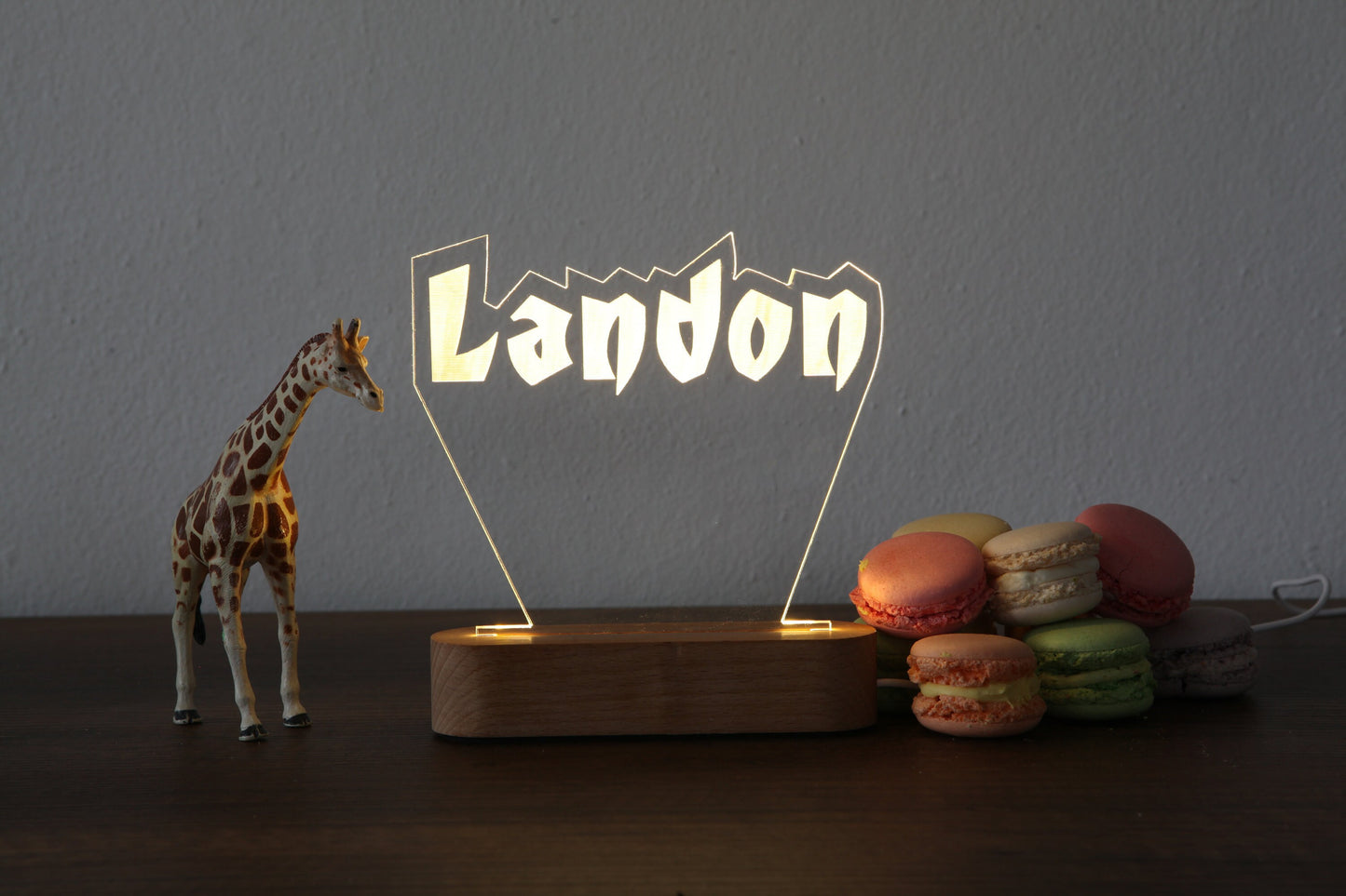 Personalized Plexi Night Light with Name - Nursery Decor