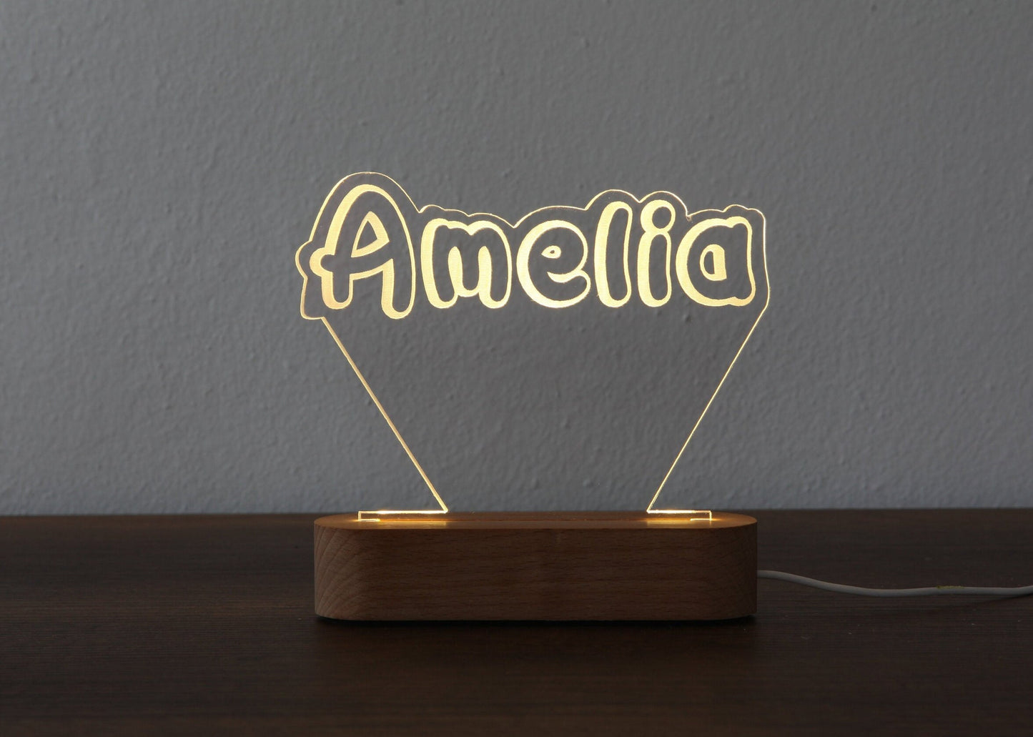 Personalized Plexi Night Light with Name - Nursery Decor