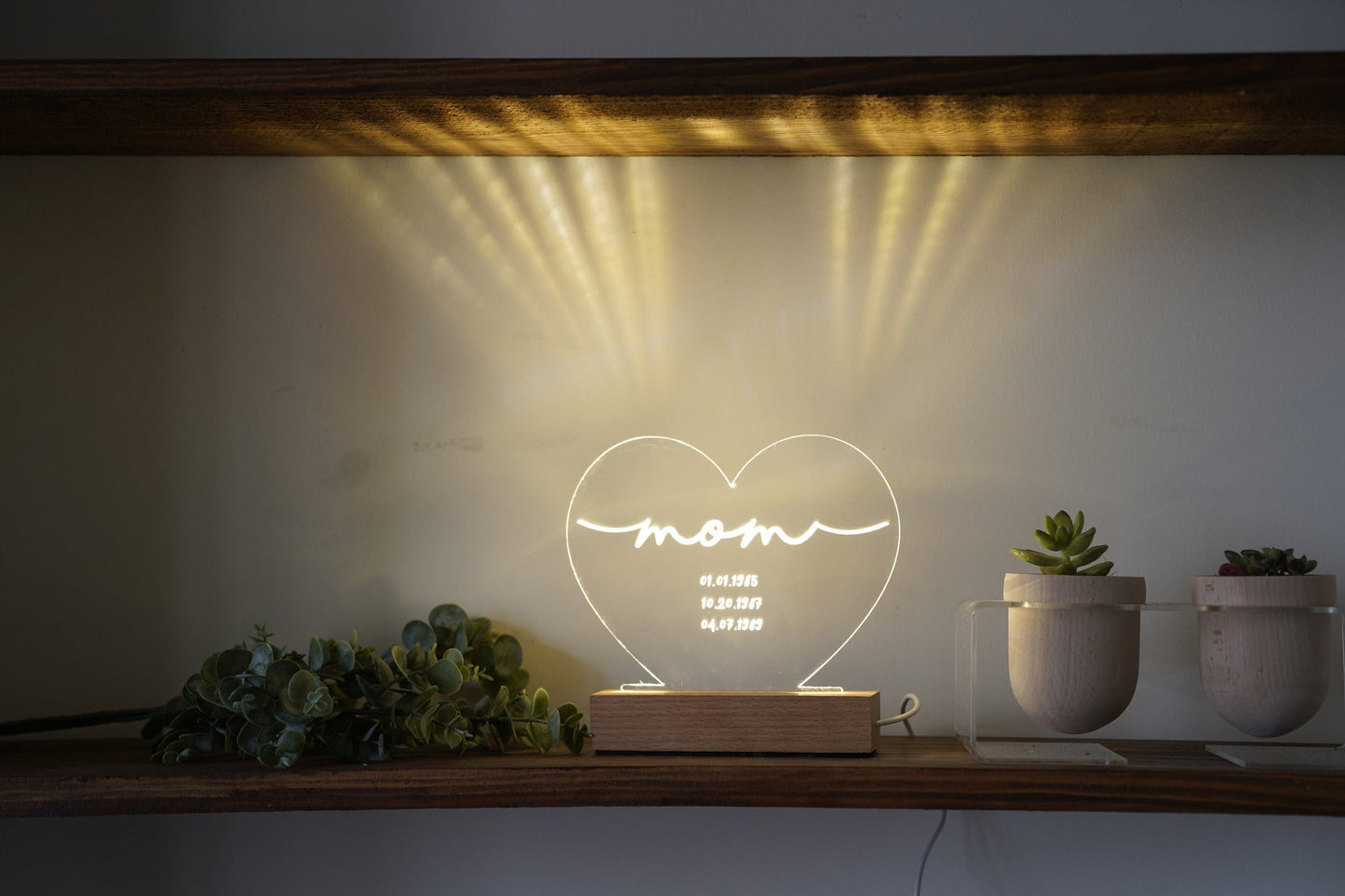 Personalized sister night lamp, gift for best female friend, sister custom night lamp, personalized BFF gift