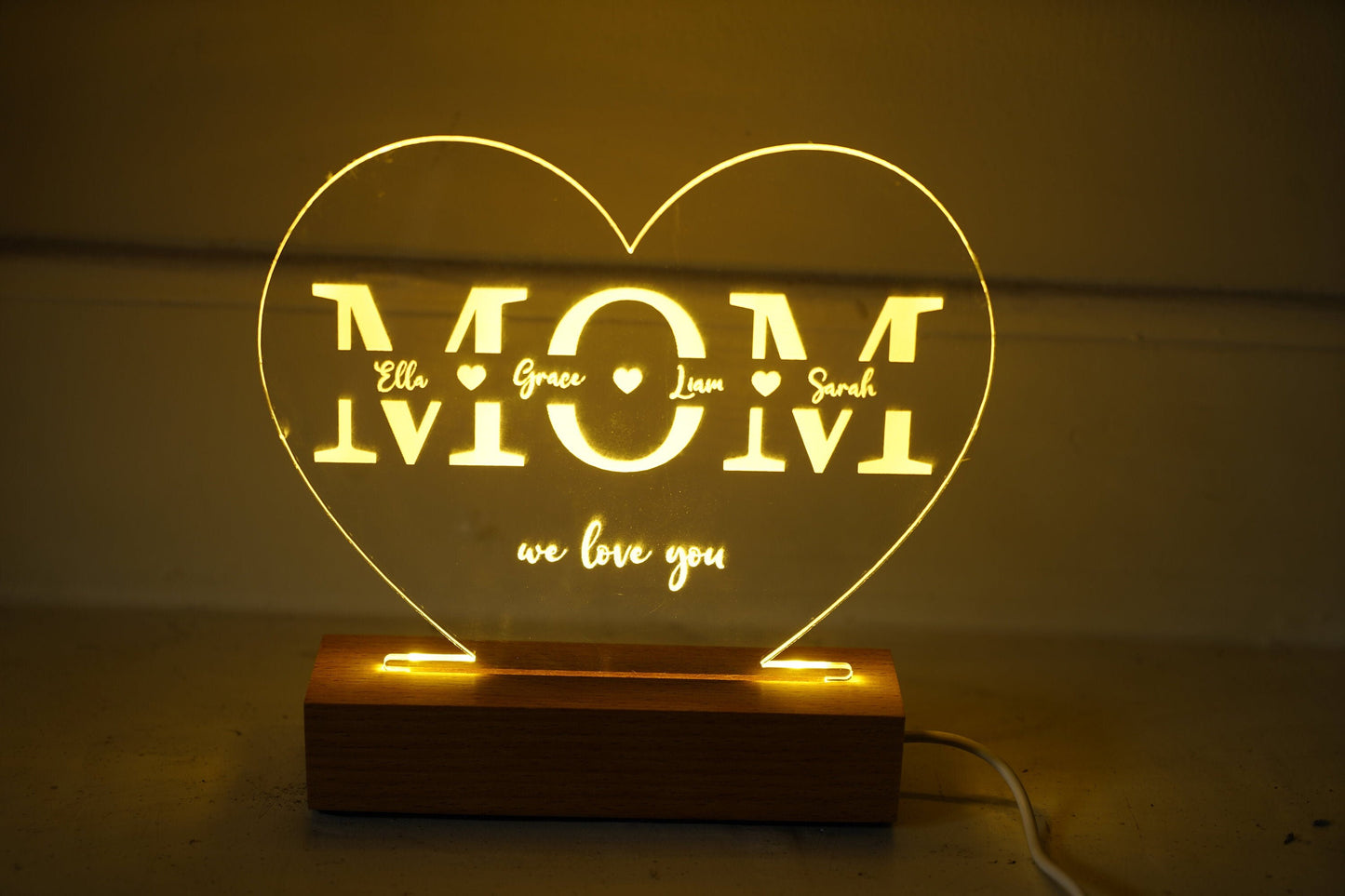 Gift for Mommy - Custom Night Light for Mom