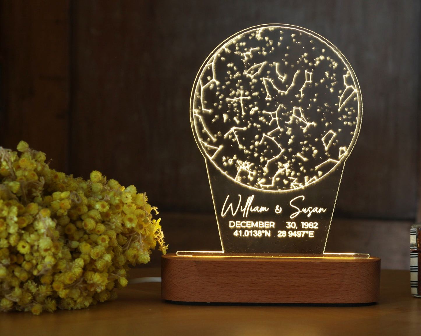 Star Map Night Light for Mother Wife Girlfriend Husband 