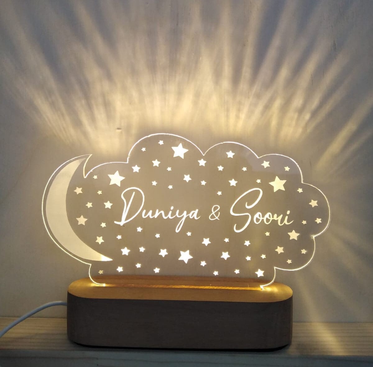 Custom Name Light Night Gift for Kids - Baby Name Light