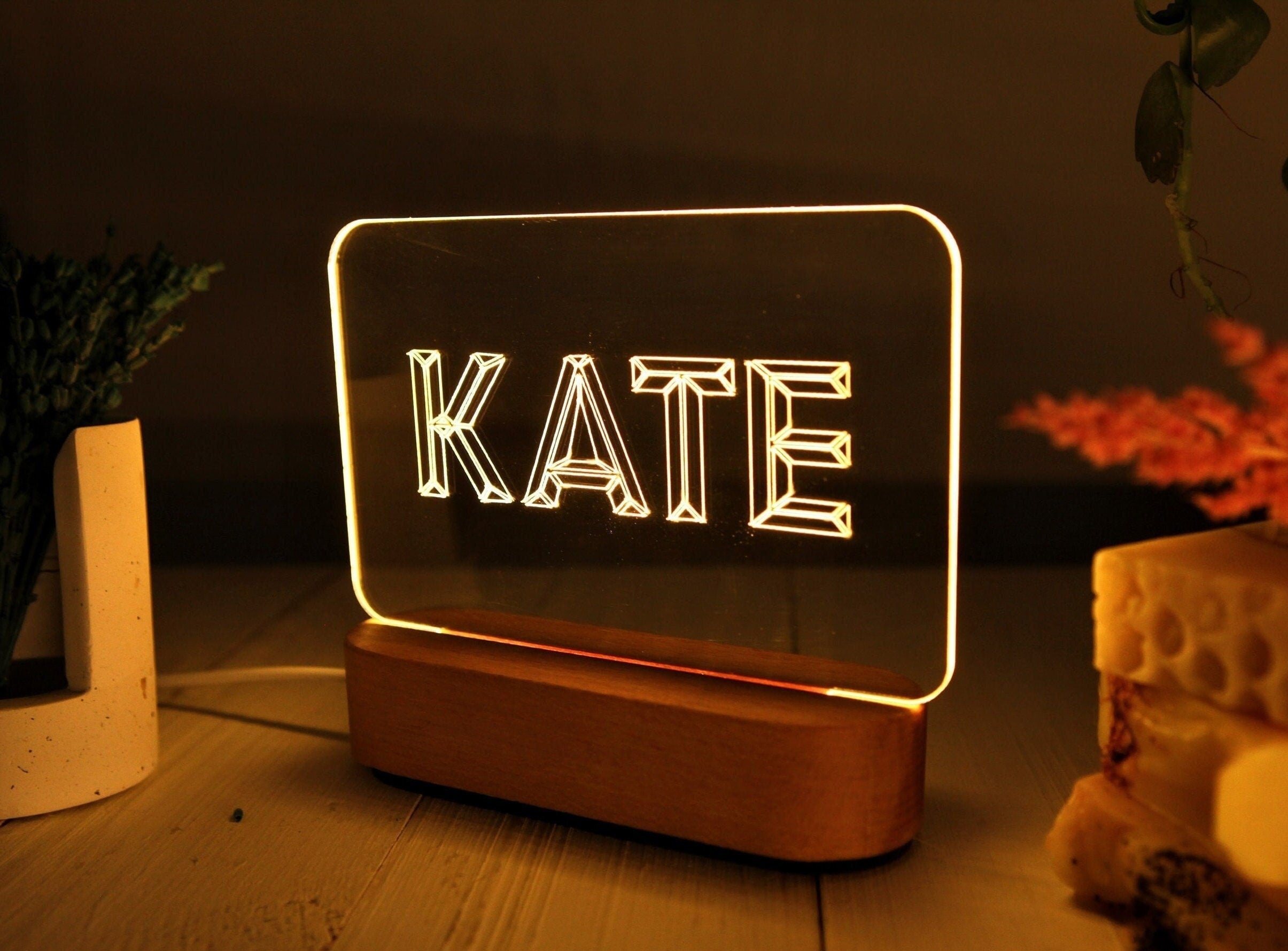 Custom Night Light for Teenage Girl Gifts - Valentines Gift for Kids