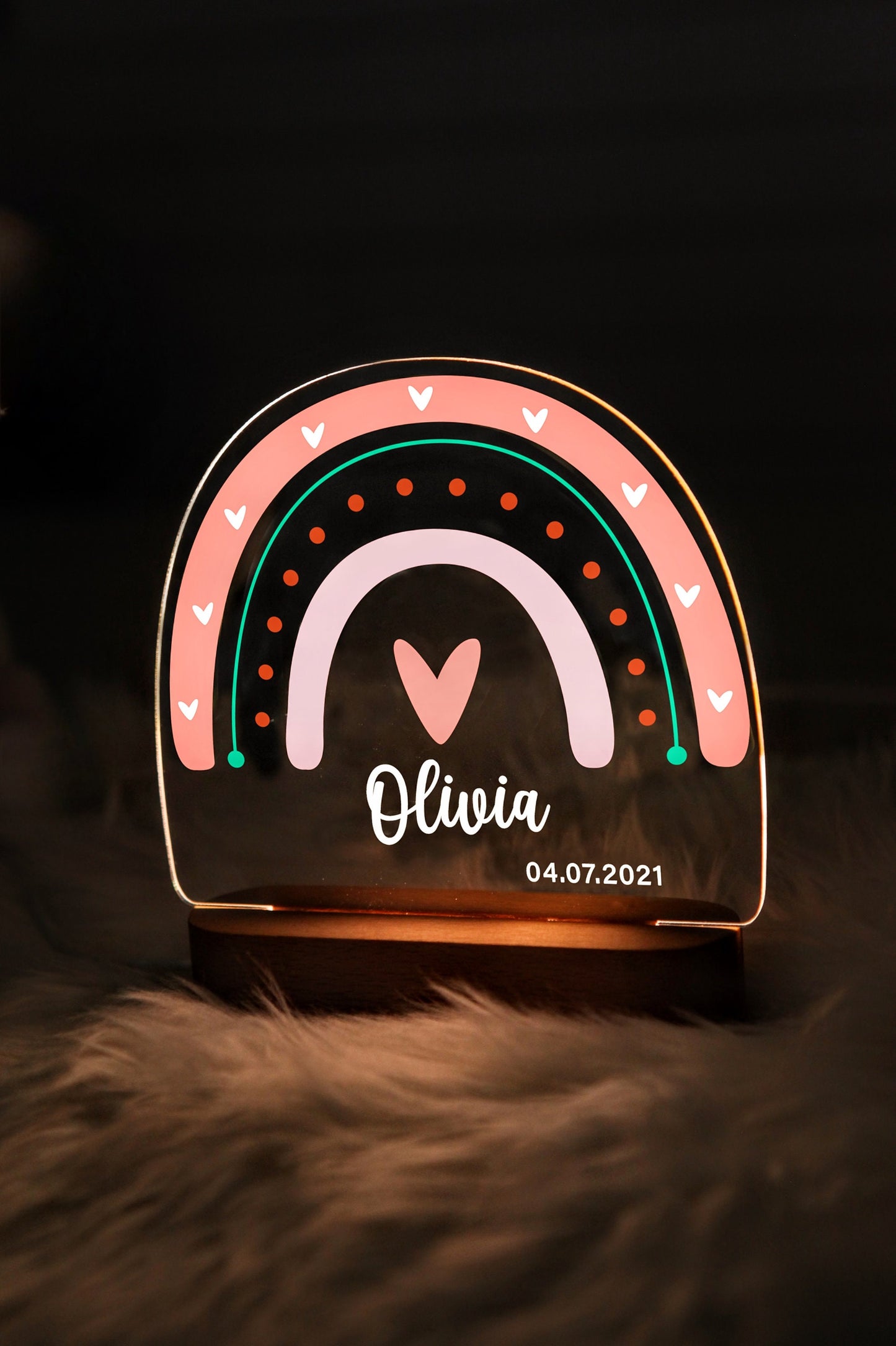 Custom Rainbow Night Light - Toddler Name Gifts