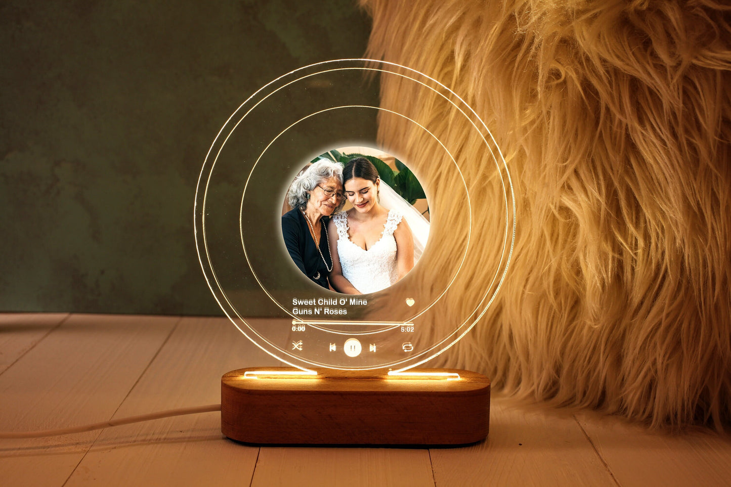 Illuminated Music Plaque - Personalized Mother Gift