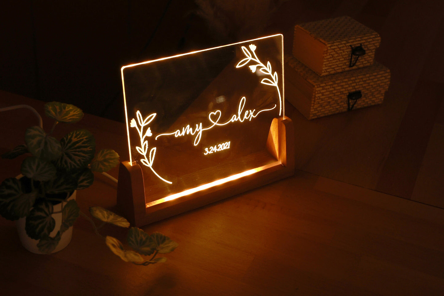 Custom Night Light - Anniversary Gift for Her / Him