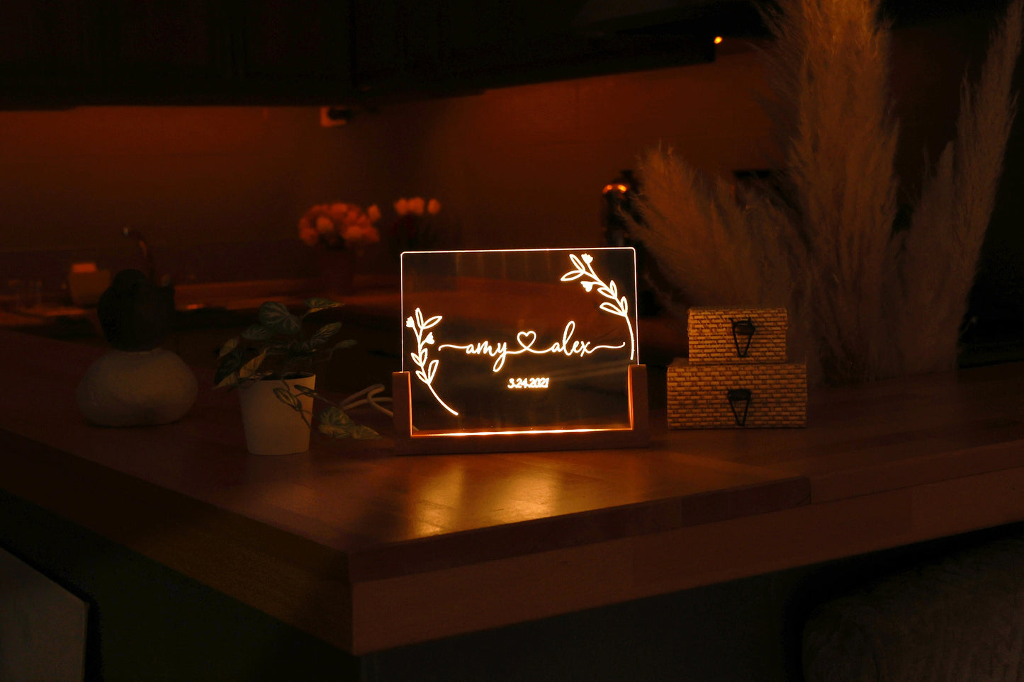 Custom Night Light - Anniversary Gift for Her / Him