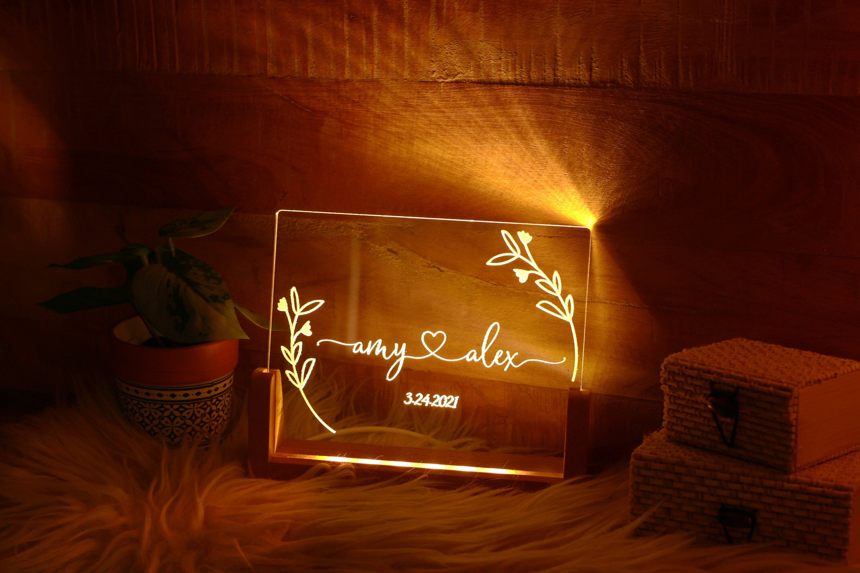 Custom Night Light - Anniversary Gift for Her / Him