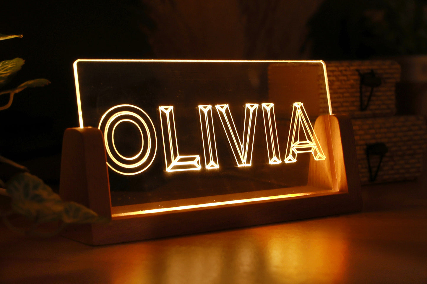 Led Desk Light Plate Personalized Est Ornament Office Desk Decor