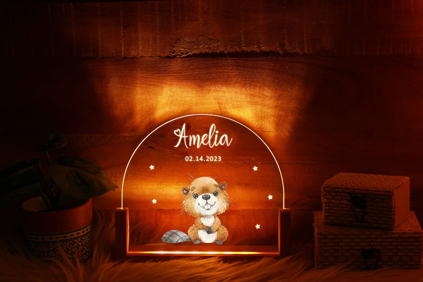 Personalized Night Light for Kids - Gift for Niece - Unique Baby Shower Gifts