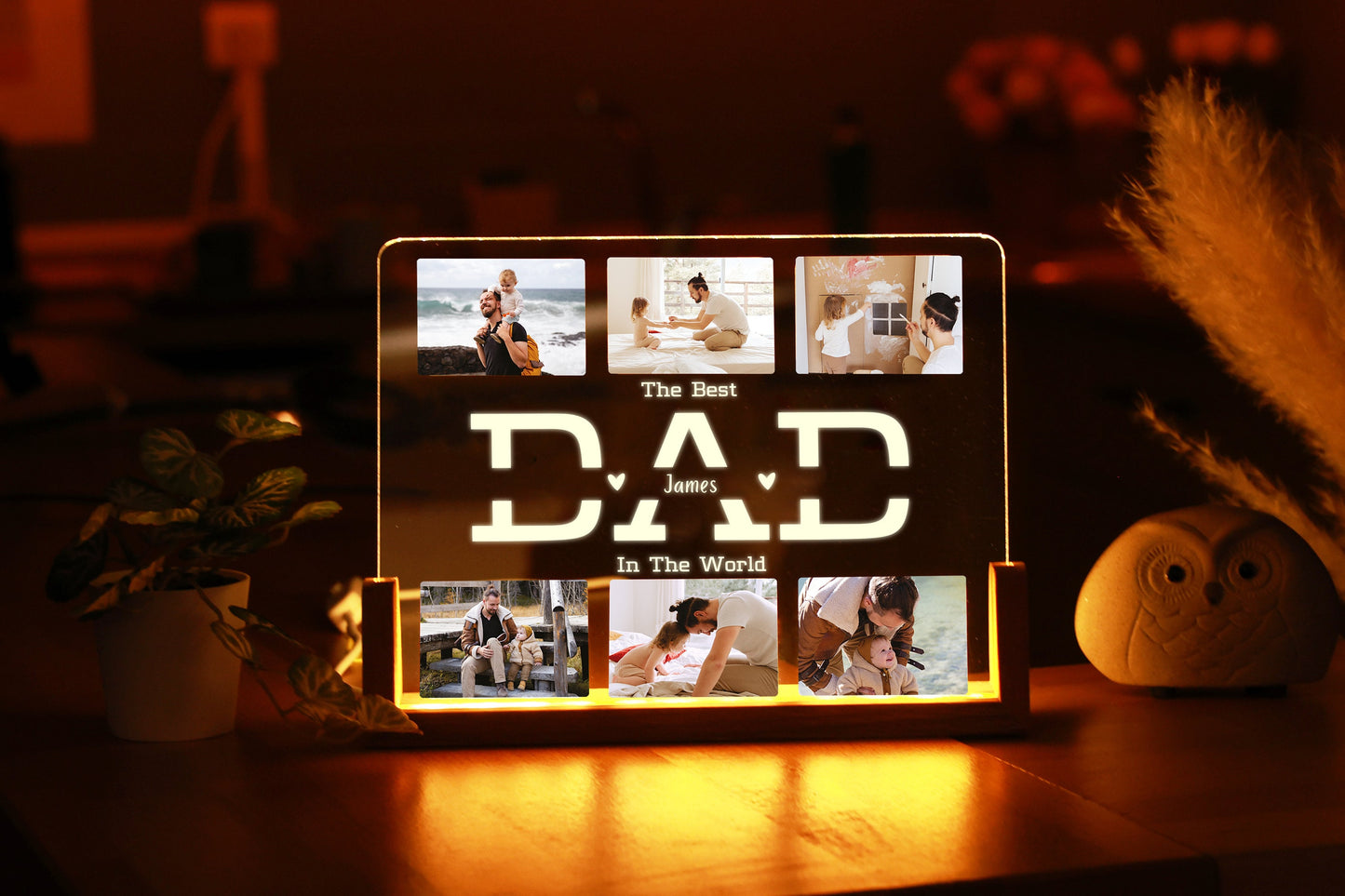 Photo Memories in Light, Christmas for Family, Grandma's Night Lamp