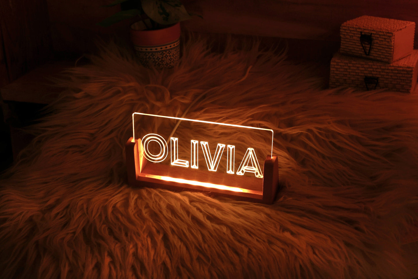 Led Desk Light Plate Personalized Est Ornament Office Desk Decor