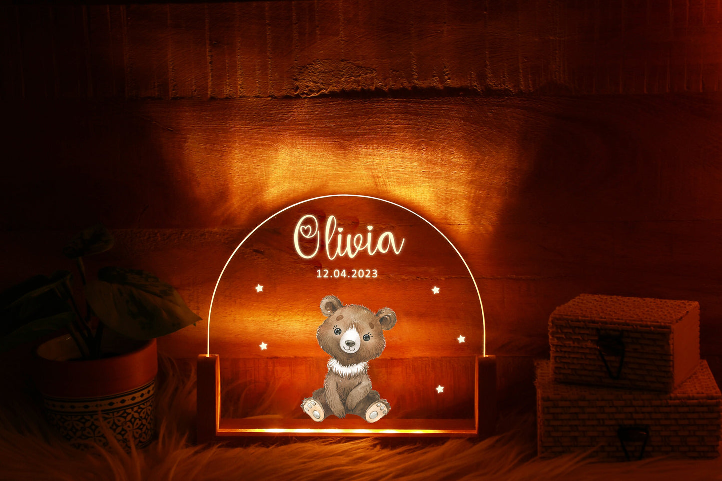 Personalized Night Light for Kids - Gift for Niece - Unique Baby Shower Gifts