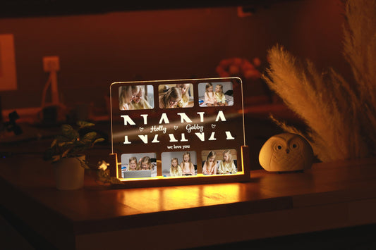 Personalized Photo Lamp, Grandpa's Night Light, Gift for Nana's Birthday