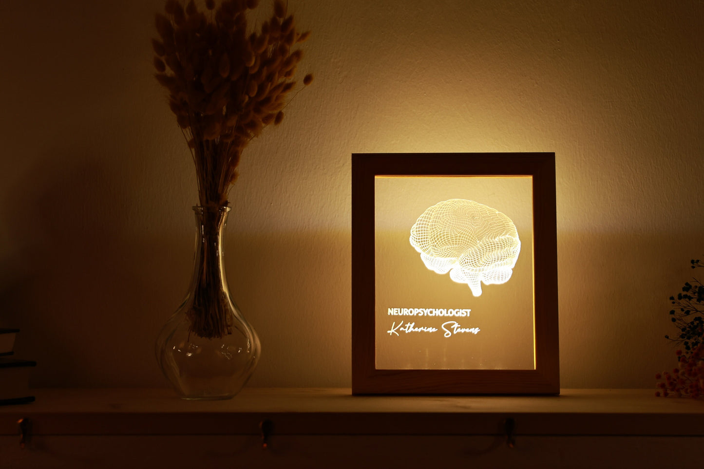 Graduation Gift for Psychology Student - Neurology Gift - Anatomical Brain - Framed Art