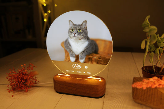 Personalized Pet Photo Gift - Custom Pet Gift - Personalize Photo Night Light