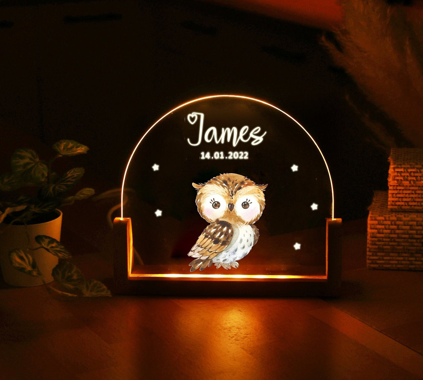 Personalized Night Light for Kids - Gift for Niece - Unique Baby Shower Gifts